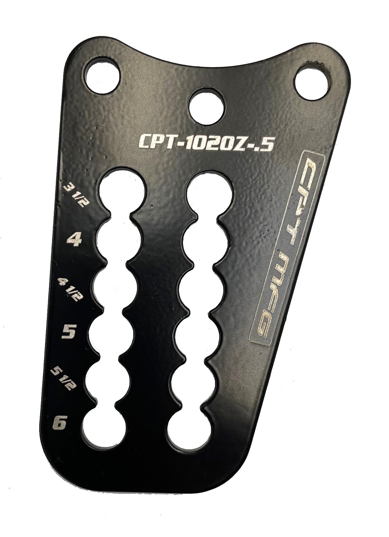 ZERO INDEX BOTTOM PLATE W/ 1/2" HOLES - Part#: CPT-1020Z-.5