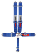 5-Pt Harness Small Latch Blu Bolt in Blk Hardware