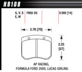 BRAKE PAD AP RACING FRONT CALIPER BLUE 9012