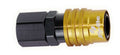 8AN Straight FM Thread Valved Quick Connect BLK