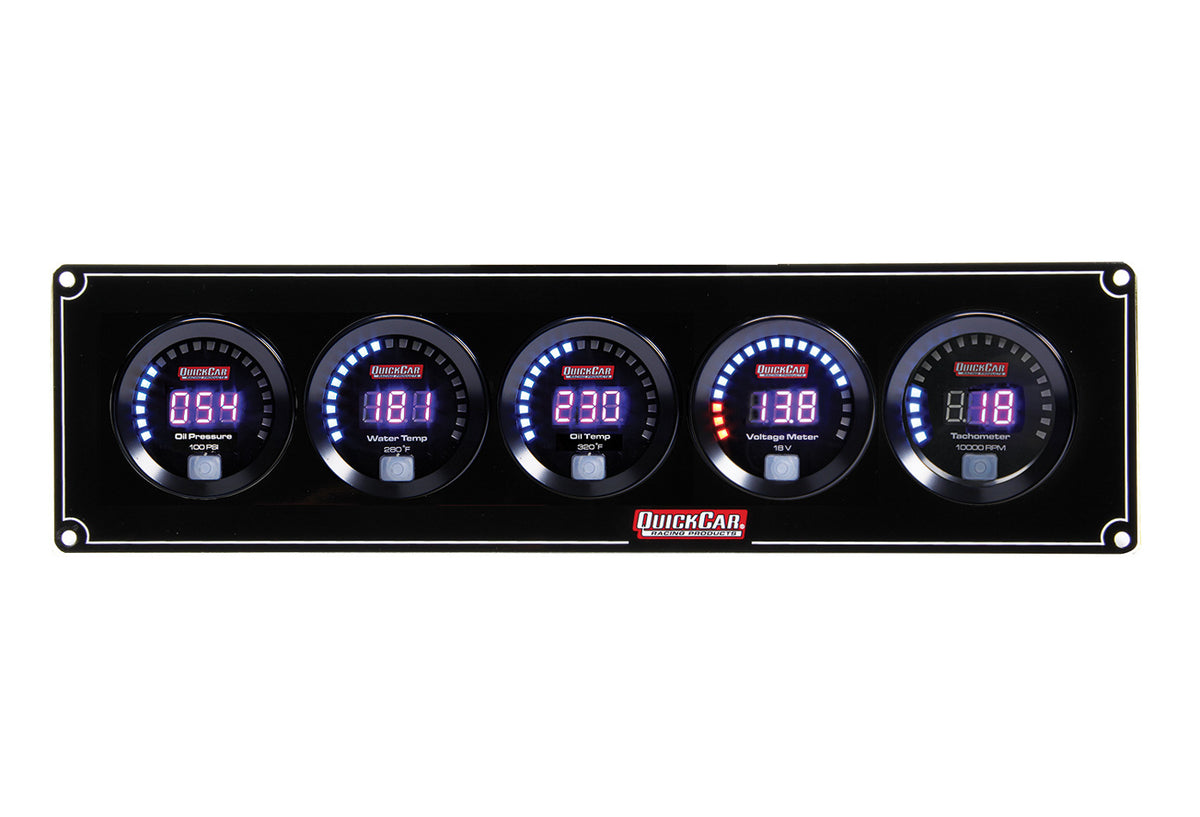 Digital 4-1 Gauge Panel OP/WT/OT/Volt w/Tach
