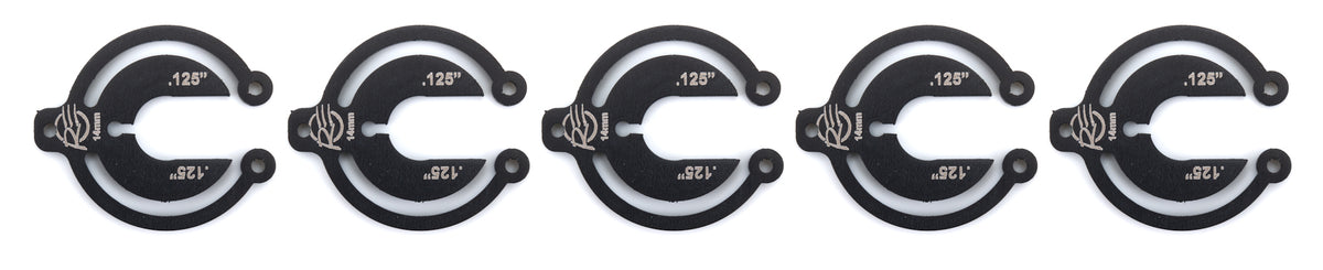 Alum Packer 14mm 1/8in Thick - 5 Pack