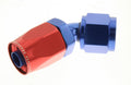 6AN 45Deg FM Hose End Aluminum Red/Blue