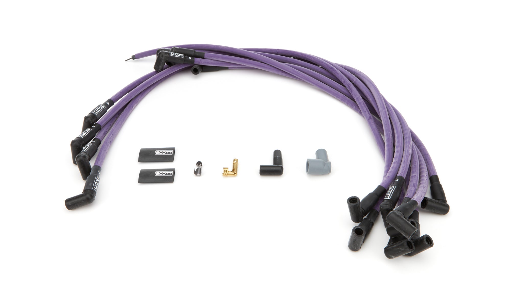 RS Customs SBC Spark Plug Wire Set 90-Degree - Purple