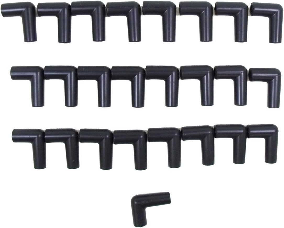 Spark Plug Boots (25pk) 90-Degree  Black