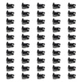 Oval Head Button Alum Black .550 Long 50 Pack