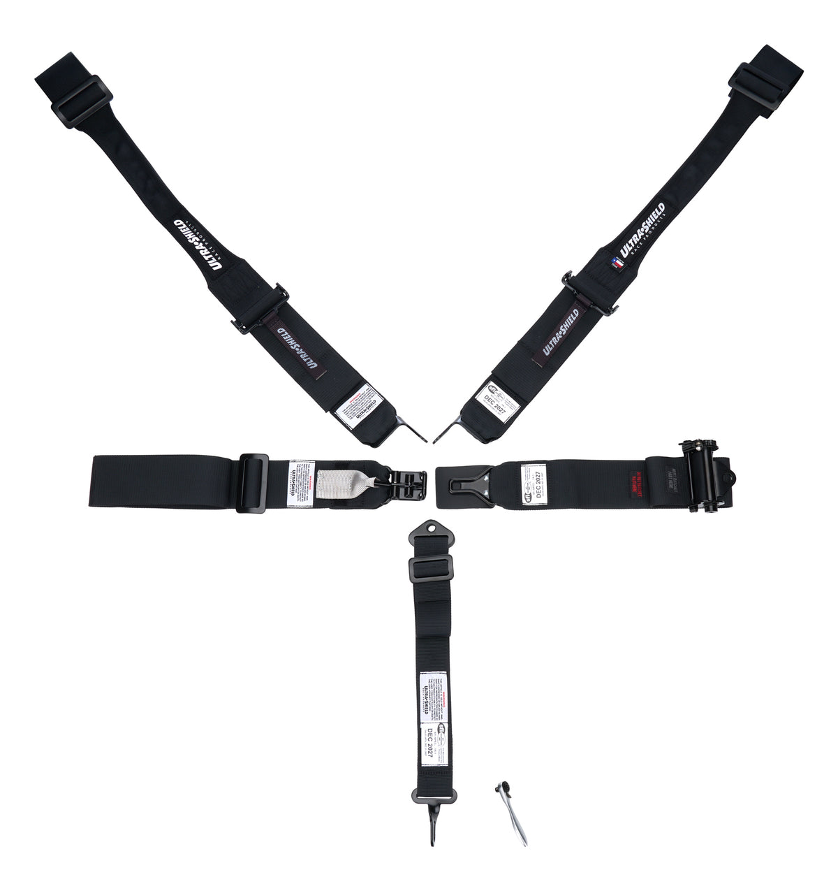 Harness 5pt HANS Shldr Left Side Ratchet L&L